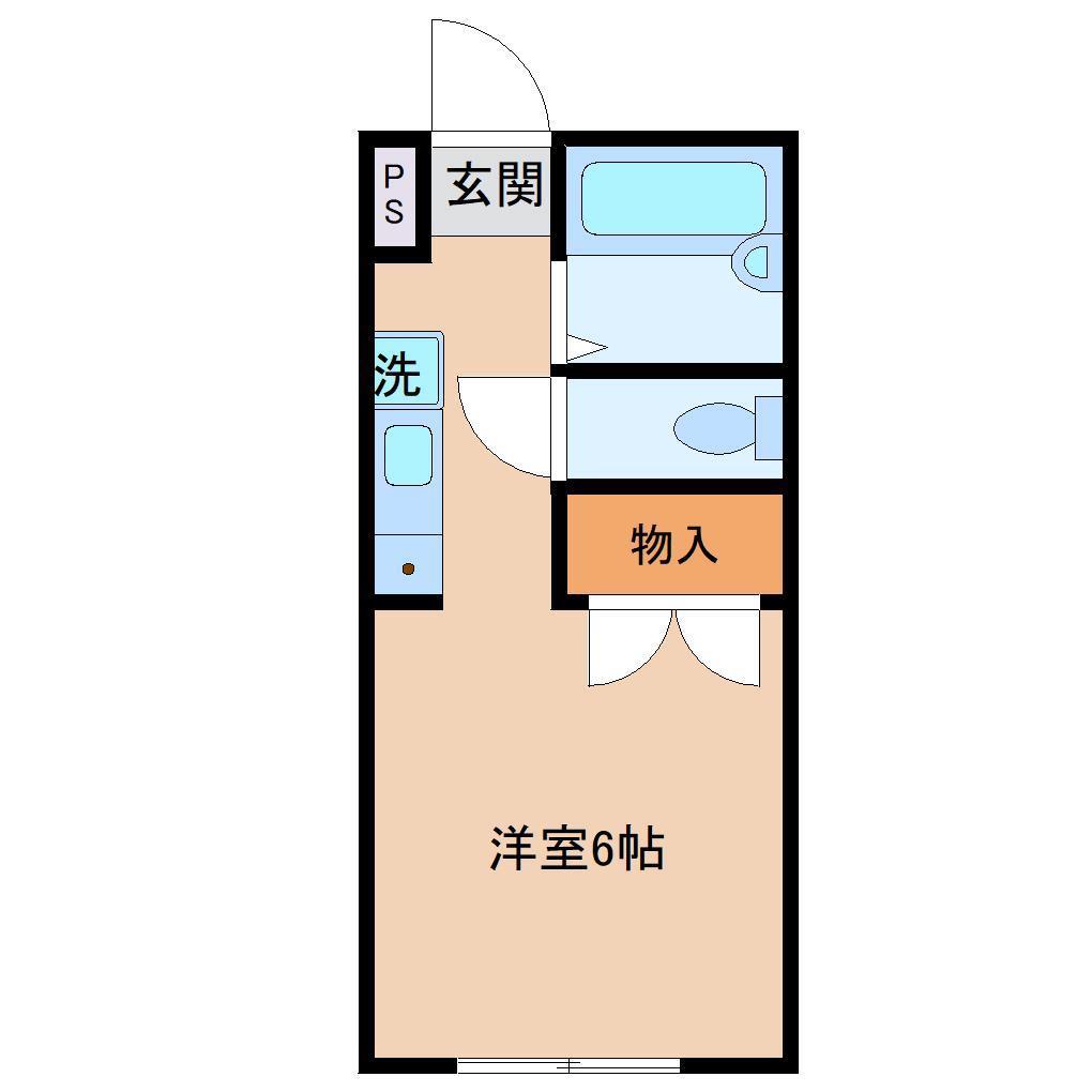 サンハイム西千葉(ワンルーム/2階)の間取り写真