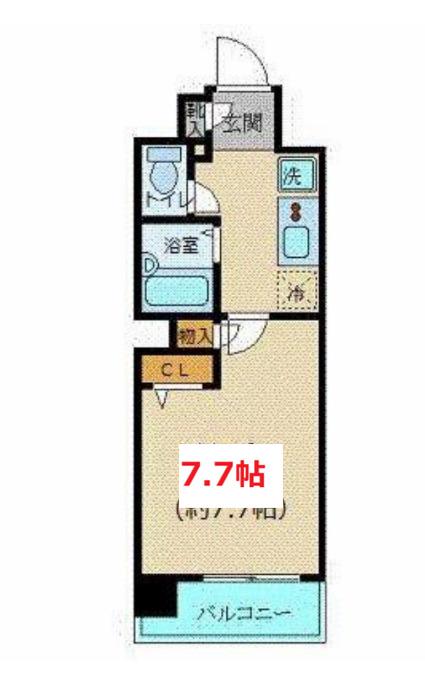 プレール・ドゥーク東京ベイII(1K/7階)の間取り写真
