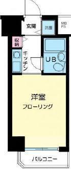 ダイアパレス錦糸町第5(1K/12階)の間取り写真