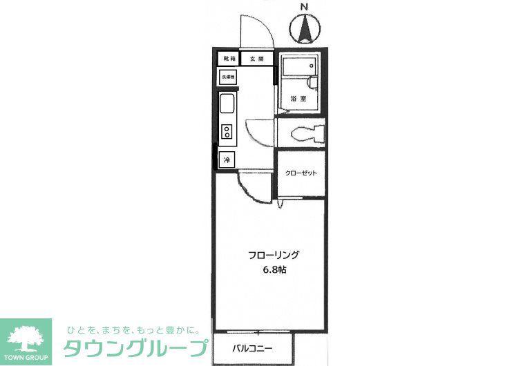 メゾン宮前(1K/1階)の間取り写真