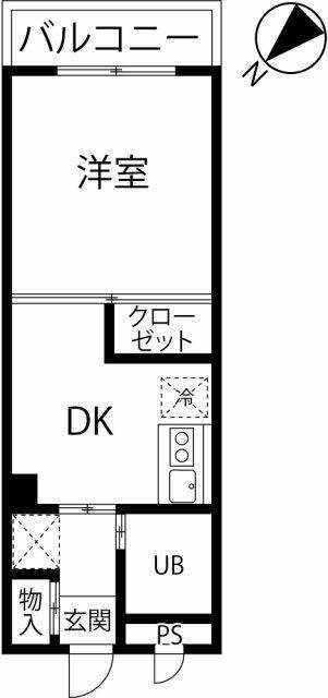 コラム大塚(1DK/2階)の間取り写真