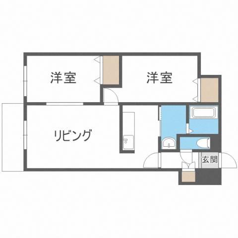 メゾンMT-S17(2LDK/4階)の間取り写真