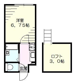 ロッシェル上鶴間本町第5(1K/1階)の間取り写真
