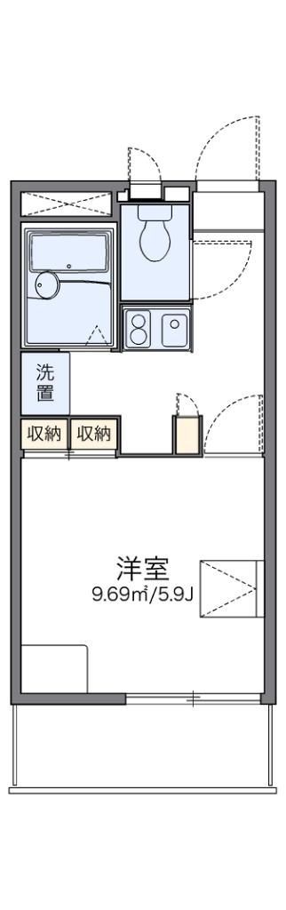 レオパレスZUCCA(1K/2階)の間取り写真