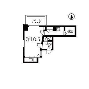 THE DOORS(ワンルーム/9階)の間取り写真