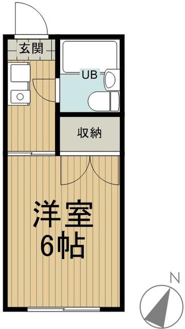 ハイツタカハシ(1K/2階)の間取り写真