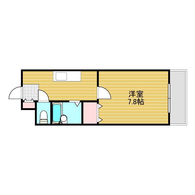 グリーンコープ三津屋(1K/1階)の間取り写真