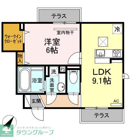 マノワール善福寺(1LDK/1階)の間取り写真
