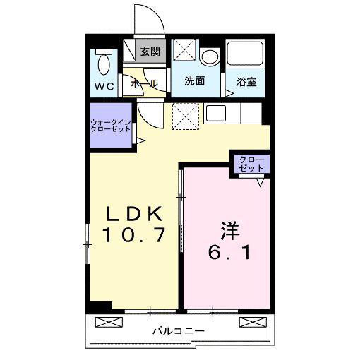 フィールド レジーナ3(1LDK/2階)の間取り写真