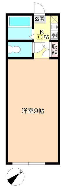 ヴァンヴェール(ワンルーム/1階)の間取り写真