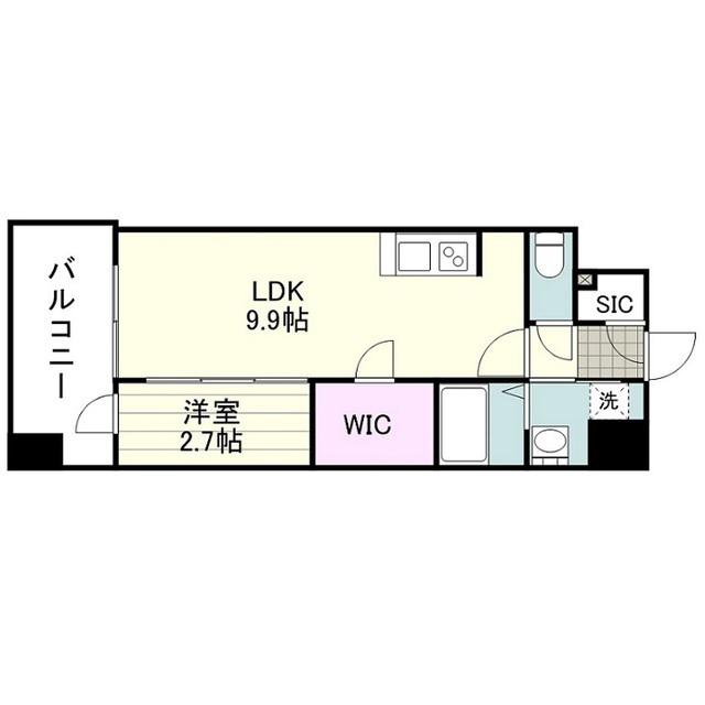 SーRESIDENCE 小川町(1LDK/15階)の間取り写真