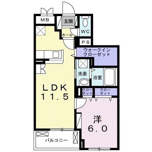 ルーセント ファーロ(1LDK/3階)の間取り写真