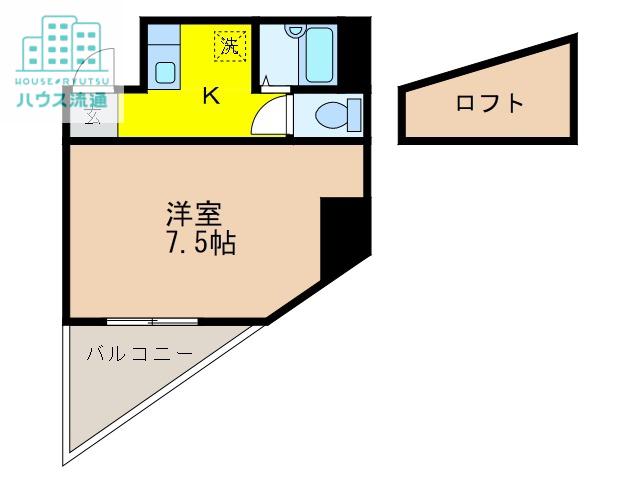 パージュ参番館(1K/5階)の間取り写真