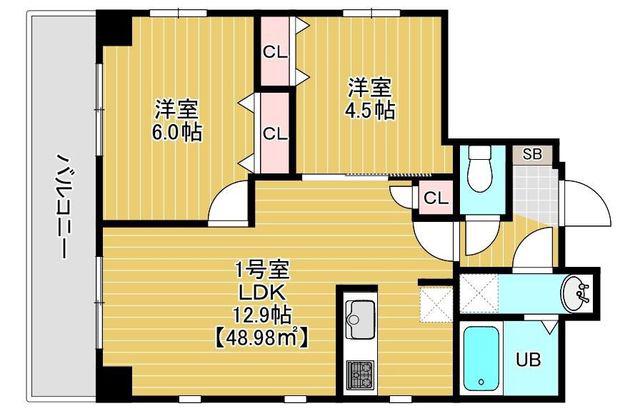 ソリニア日暮里(3LDK/5階)の間取り写真