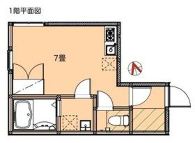 FAIR町屋(ワンルーム/1階)の間取り写真