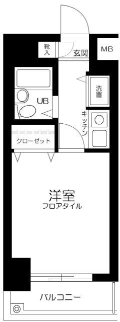 アドリーム千駄木(1K/9階)の間取り写真