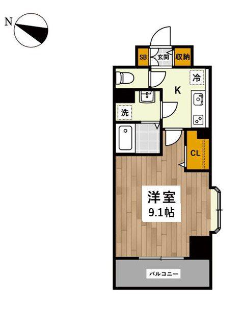 ネオステーション(1K/4階)の間取り写真