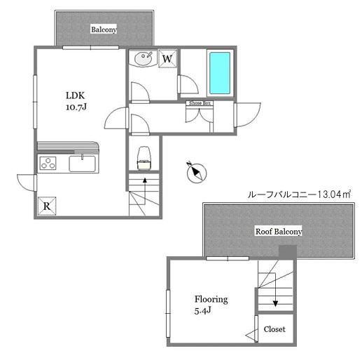 デュオスカーラ渋谷(1LDK/7階)の間取り写真