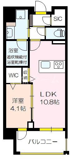 ウェルホームズ法円坂(1LDK/5階)の間取り写真