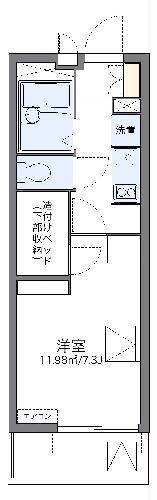 レオパレスアイリスN(1K/3階)の間取り写真