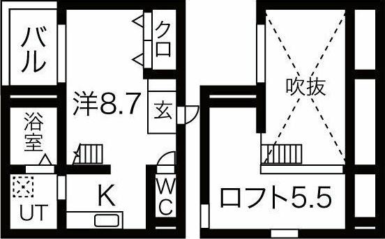ベーネ日比野(ワンルーム/2階)の間取り写真