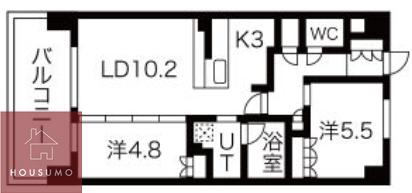 アーバンパーク淡路(2LDK/8階)の間取り写真