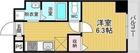 千葉・住吉(1K/3階)の間取り写真