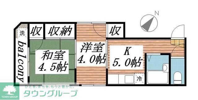 第2アベニール(2K/3階)の間取り写真