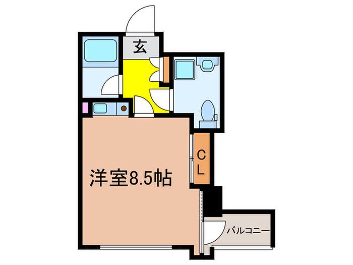 VILLA ARCADIA(ワンルーム/2階)の間取り写真