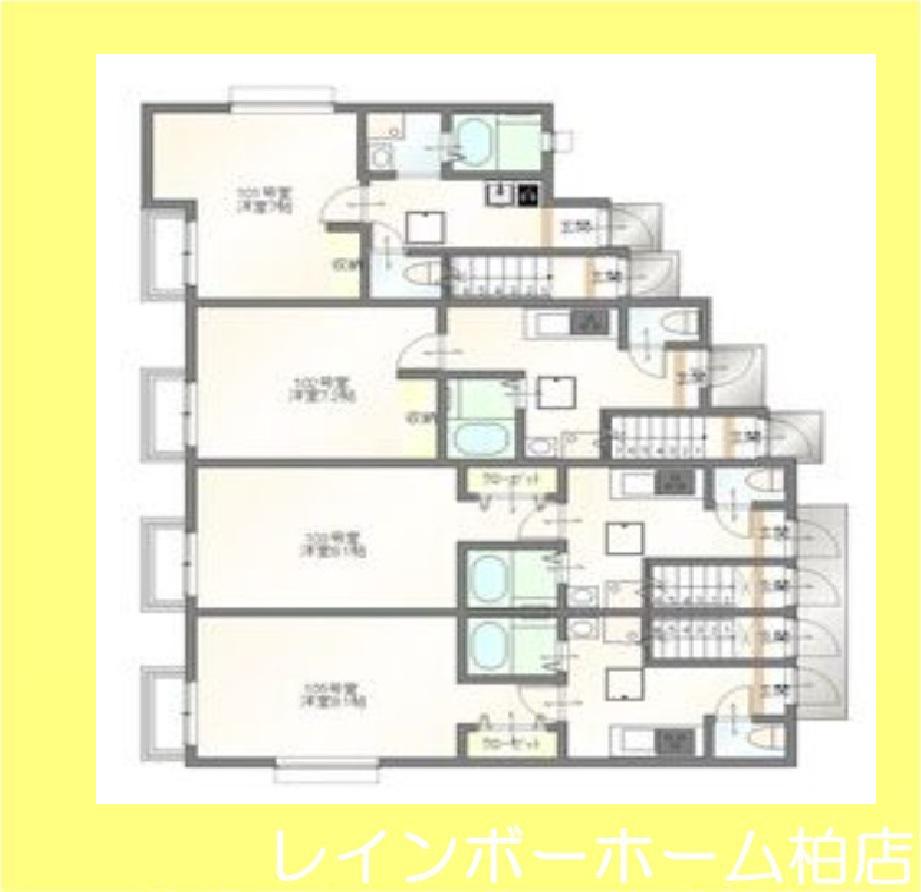 セナリオフォルム新鎌ヶ谷(1K/1階)の間取り写真