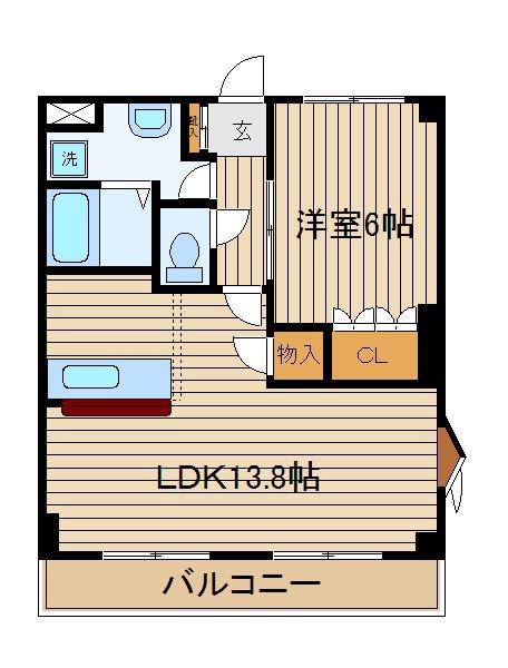 フォレストヴィラツー(1LDK/3階)の間取り写真