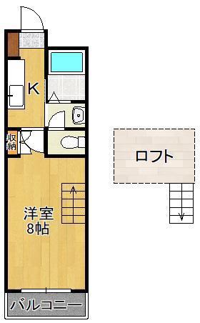 SUZURAN10(1K/2階)の間取り写真