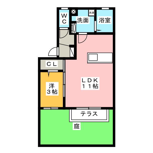 リーブル(1LDK/1階)の間取り写真
