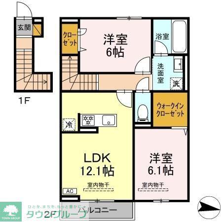 ブラビッシーモ II(2LDK/2階)の間取り写真