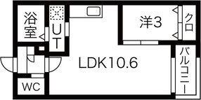 WARREN NAKASHIOTAIII(1LDK/3階)の間取り写真