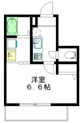 パーシモン(1K/3階)の間取り写真