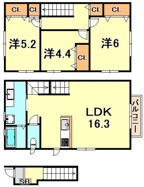 CASA FAMILIAR(3LDK/2階)の間取り写真