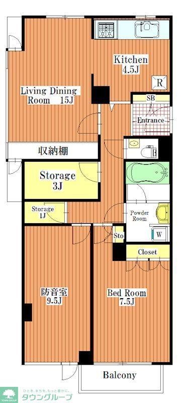 イースタンホームズ猿楽町(2SLDK/5階)の間取り写真
