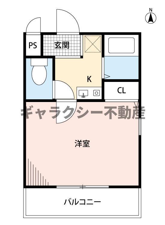 シティライト江坂(1K/2階)の間取り写真
