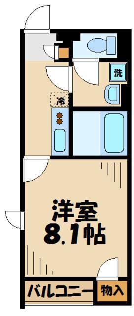 クレイノガーデンハイツWADA(1K/2階)の間取り写真