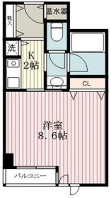 コンフォート荻窪(1K/2階)の間取り写真