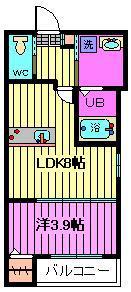 ILE LA MAIN ELEVEE HIGASHIURAWA(1LDK/3階)の間取り写真