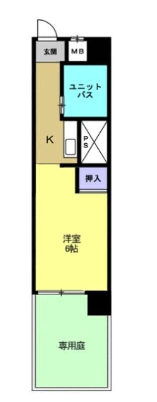 大森永谷マンション(ワンルーム/1階)の間取り写真