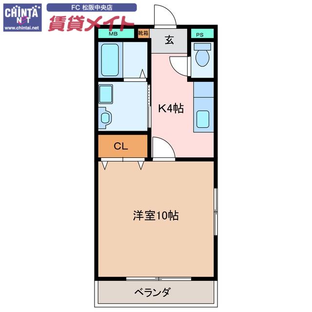 グランハーベスト(1K/3階)の間取り写真