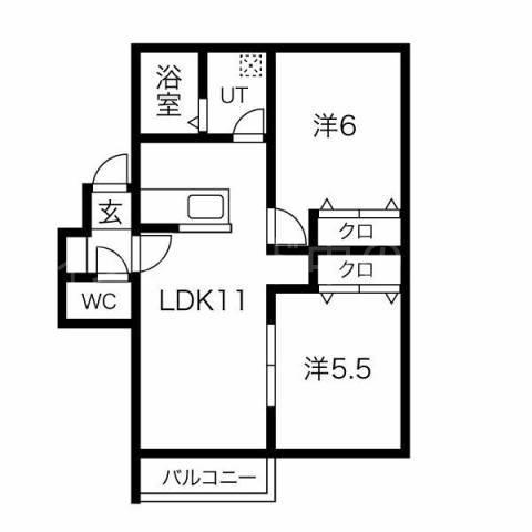 QUALITE(2LDK/3階)の間取り写真
