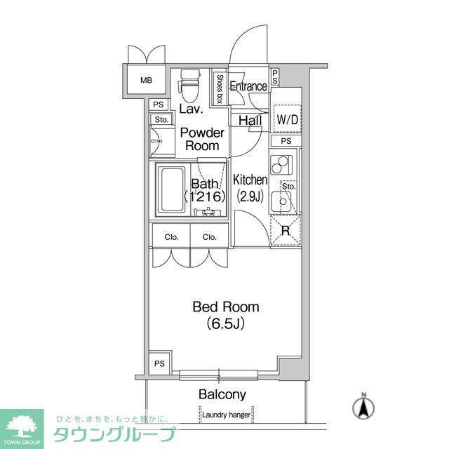 コンフォリア駒場(1K/2階)の間取り写真
