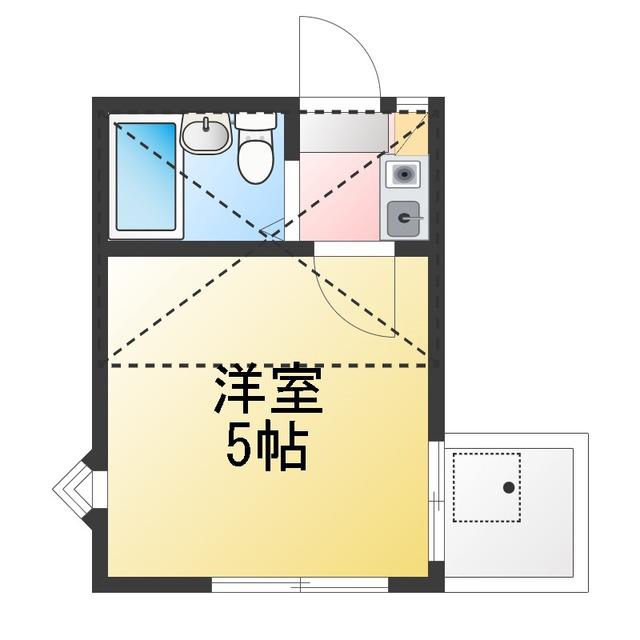 ヒュッゲ荻窪(1K/1階)の間取り写真