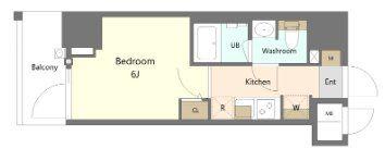 S-RESIDENCE松戸IRISE(1K/4階)の間取り写真