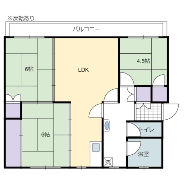 グラッツアモーレ高岡(3LDK/2階)の間取り写真