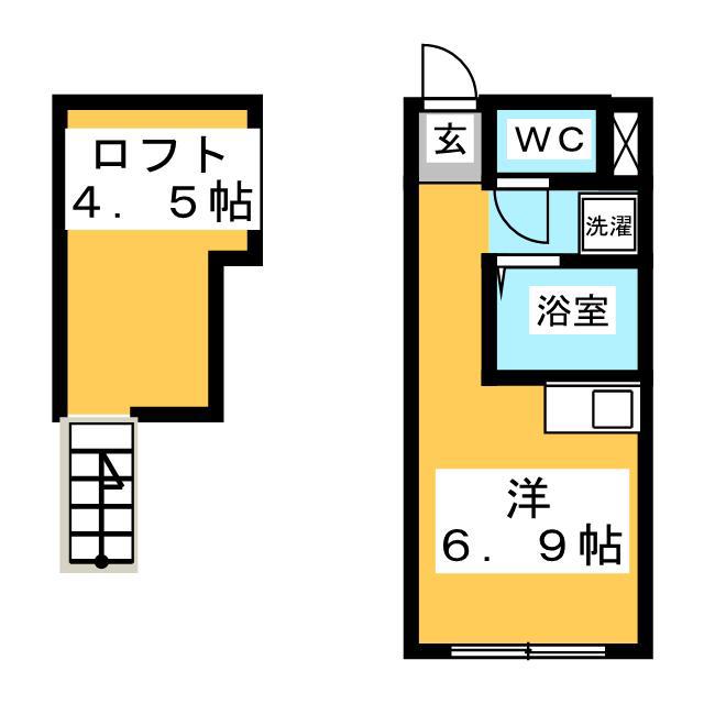 モルゲンロート(ワンルーム/2階)の間取り写真
